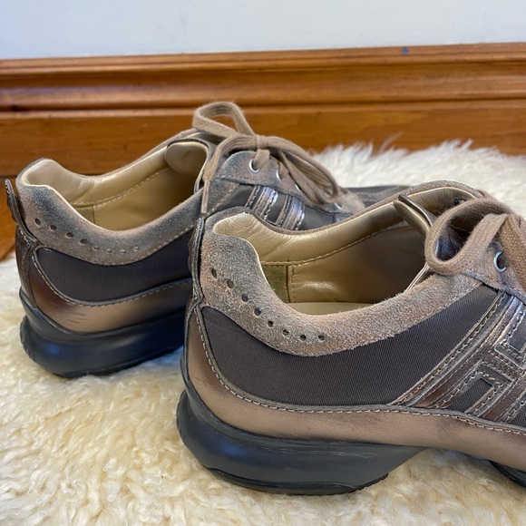 Hogan Interactive Tennis Shoes Bronze Sneakers Size 37. They run half size large - Picture 8 of 13